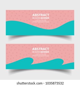 Set of trendy geometric abstract header banners background template with simple triangle pattern