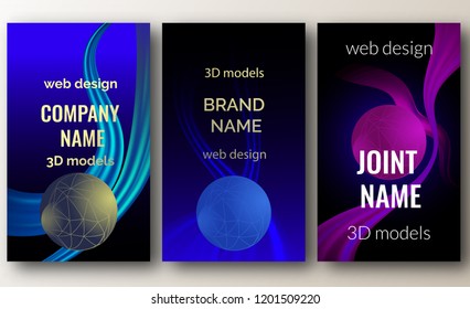 Set Trendy geometric  patterns, abstract background for brochure, flyer or presentations design, vector illustration.