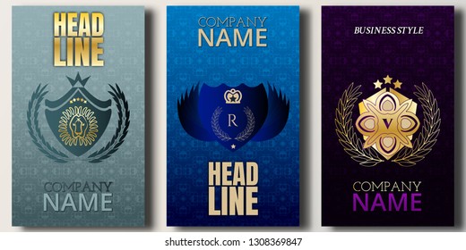 
Set Trendy geometric  patterns, abstract background for brochure, flyer or presentations design, vector illustration. Business style. Cover design.