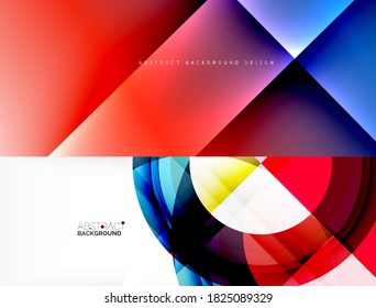 Set von trendigen geometrischen Mustern. Abstrakte Hintergründe für Cover, Banner, Flyer und Plakate und andere Vorlagen