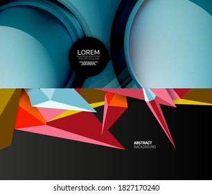 Set of trendy geometric patterns. Abstract backgrounds for covers, banners, flyers and posters and other templates