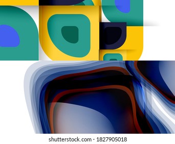 Set of trendy geometric patterns. Abstract backgrounds for covers, banners, flyers and posters and other templates