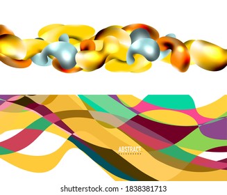Set of trendy geometric patterns. Abstract backgrounds for covers, banners, flyers and posters and other templates