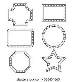 Set of trendy geometric shapes. Set geometric shapes signs, labels and frames triangles line design elements vector. Geometric shapes and shapes design. Element line sign geometric esoteric.
