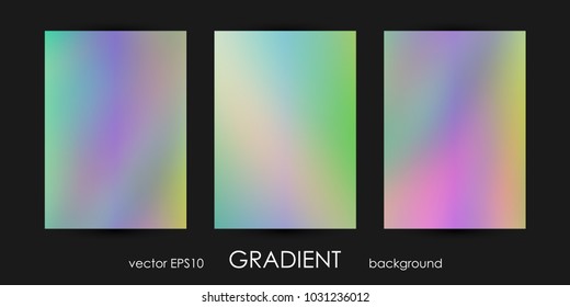 Set of Trendy Gradient Backgrounds for Cover, Flyer, Brochure, Poster, Wedding Invitation, Wallpaper, Backdrop Business Design