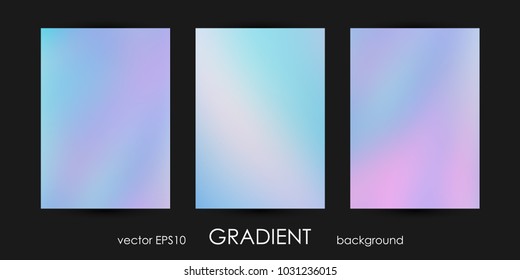 Set of Trendy Gradient Backgrounds for Cover, Flyer, Brochure, Poster, Wedding Invitation, Wallpaper, Backdrop Business Design