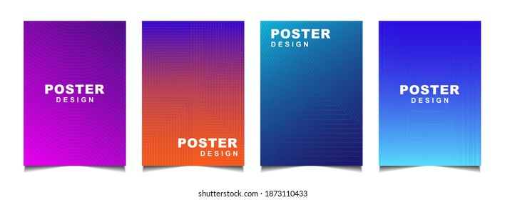 Set von modischen Farbverlauf-Cover Design abstrakte Hintergrund-Vorlage mit dynamischen, weichen, bunten und gewellten Formen. Vector a4 Layout kann moderne Poster, Flyer, Geschäftsbericht, Buch, Präsentation
