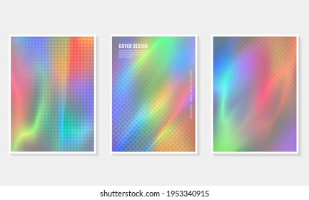 Set von trendigen Farbverlauf-Cover-Design abstrakter Hintergrund, Vorlage des 4-Format-Layout kann moderne Poster oder Flyer verwenden