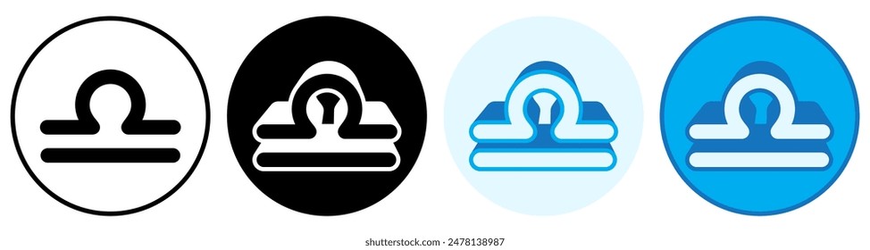 set trendy Libra zodiac symbol. Astrology horoscope sign pictogram design vector illustration