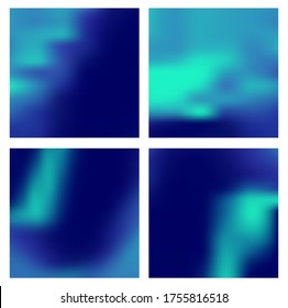 A set of trendy liquid backgrounds blue cyan bright glowing gradient mesh banner ultra back for poster fluid design, a backdrop for sketch slogan in social networks