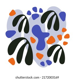 Set of trendy Matisse style collage banner. Minimalist nature cutout collection for special summer discount. Organic shape promotion poster bundle, freehand vintage art decoration, Boho Decor.