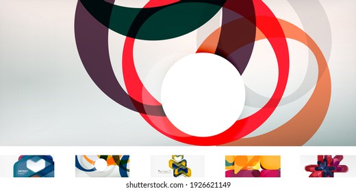 Set of trendy minimalist abstract backgrounds