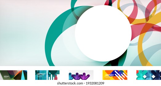 Set of trendy minimalist abstract backgrounds