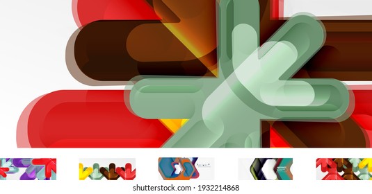 Set of trendy minimalist abstract backgrounds