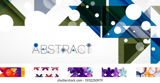 Set of trendy minimalist abstract backgrounds