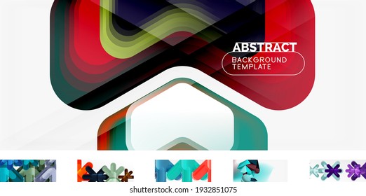 Set of trendy minimalist abstract backgrounds
