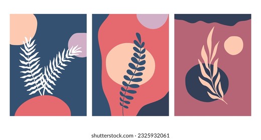 Set of trendy minimalist Interior designs Set. 