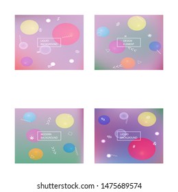 Set of trendy modern abstract background. Clean backdrops with simple muffled colors. Vector illustration texture. Violet  elegant and easy editable smooth banner templates.
