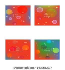 Set of trendy modern abstract background. Clean backdrops with simple muffled colors. Vector illustration texture. Red  elegant and easy editable smooth banner templates.