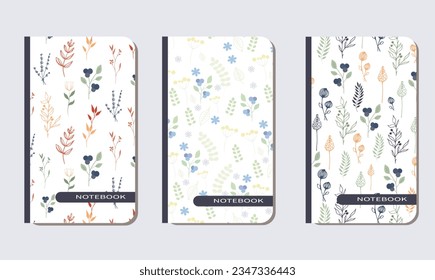 Set of trendy modern covers and title pages. universal design for notebooks, planners, diaries and notebooks. Vector illustration.