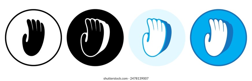 Set trendy monkey footprints icon symbol pictogram vector illustration
