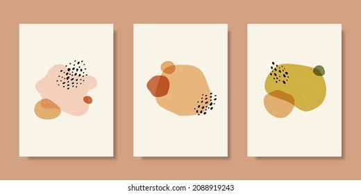 Set of trendy organic element background designs with flowing liquid shapes. Can be used for wall decoration, book covers, brochures, posters, flyer designs. Vector illustration