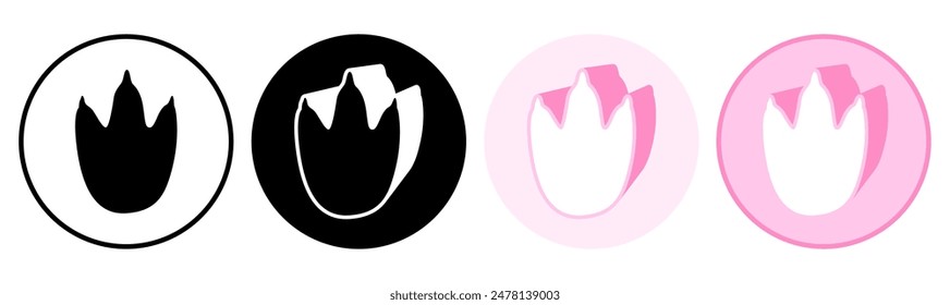 Set trendy penguin footprints icon symbol pictogram vector illustration