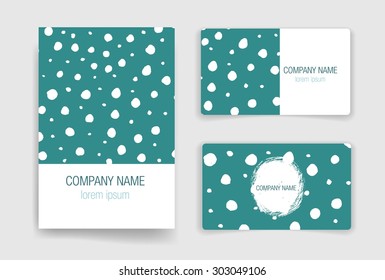 Set of Trendy Posters with hand drawn Background. Modern Hipster Style for Invitation, Business Contemporary Design. Hand Drawn Elements for Placards, Flyer. Business card.