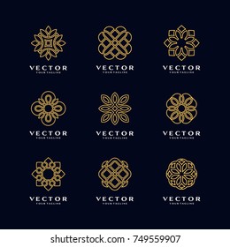 Set Of Trendy Style Logo Design Vector