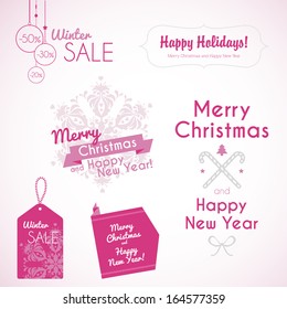 Set of Trendy Typography Templates for Design