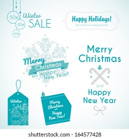 Set of Trendy Typography Templates for Design