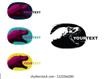 set of t-rex icons