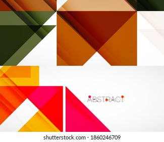 Set of triangle abstract backgrounds. Vector illustration for covers, banners, flyers and posters and other designs