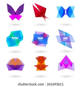 Set of Triangle Logos