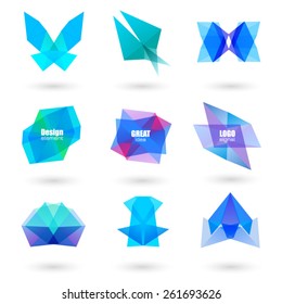 Set of Triangle Logos