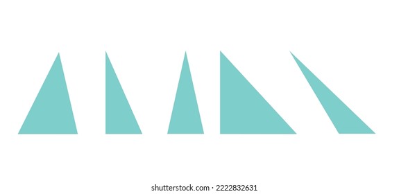 set of triangles, acute-angled,rectangular, isosceles, obtuse, poster for geometry classes, didactic material