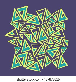 A set of triangles for postcards, stickers, posters, business cards, banners.