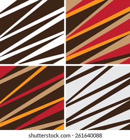 Set of triangular style abstract background. Illustration