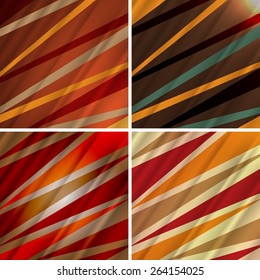 Set of triangular style abstract background. Illustration
