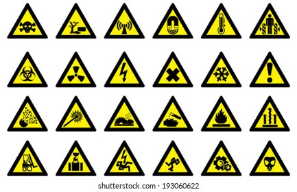 27,558 Set hazard warning signs Images, Stock Photos & Vectors ...