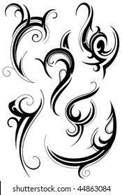 Set of tribal shapes