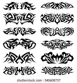 Set of tribal tattoo
