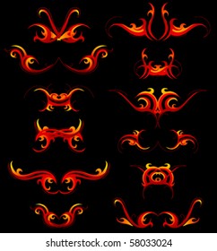 Set of tribal tattoo