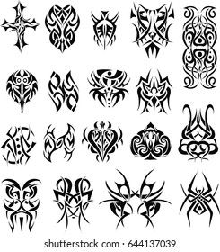 Set of Tribal  Tattoos  - Abstract Vector Art