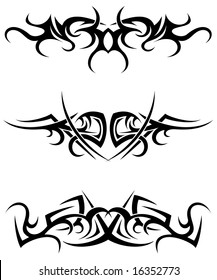 A set of tribal tattoos. Check my portfolio for more!