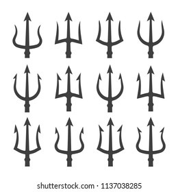 Set of trident vector image