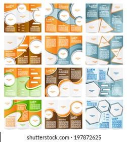 Set of Tri-fold brochure template