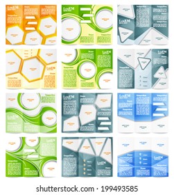 Set of Tri-fold brochure template