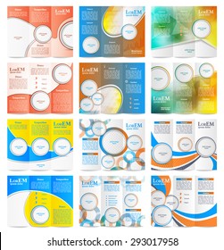Set of Tri-fold brochure template