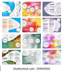 Set of Tri-fold brochure template